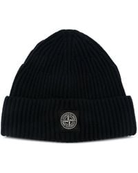Stone Island - "Full Rib Rws" Wool Beanie - Lyst