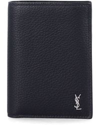 Saint Laurent - Cassandre Mini Card Holder With Ysl Monogram, Slim Wallet - Lyst