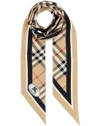 Burberry - Ss Ch Ks Border Slk Sy - Lyst