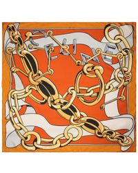 Celine - Silk Twill Carré Scarf - Lyst
