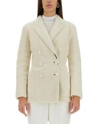 McQueen - Wool Felt Double-Breasted Coat - Lyst