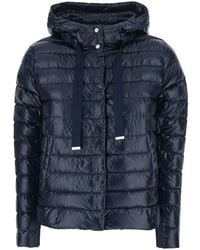 Herno - Down Jacket With Drawstring Hood And Logo Detail On The Drawstring - Lyst