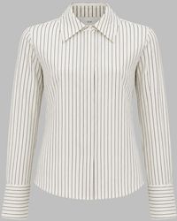 Co. - Silk Striped Button-Up Shirt - Lyst