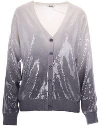 Liu Jo - Shaded Sequin Viscose-Blend Cardigan - Lyst