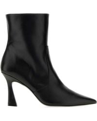 Stuart Weitzman - Leather Vinnie Ankle Boots With 8.5 Cm Heel - Lyst
