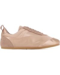 Jil Sander - Pastel Satin And Suede Sneakers - Lyst