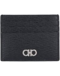 Ferragamo - Leather Card Holder With Logo Detail - Lyst