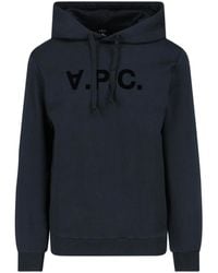 A.P.C. - Logo Hoodie - Lyst