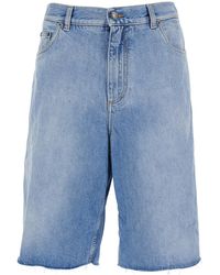 Dolce & Gabbana - Five-Pocket Bermuda Shorts With Logo Patch On The Back - Lyst