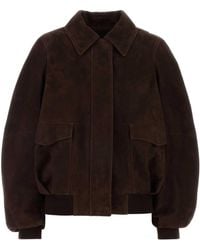 Loewe - Chocolate Suede Jacket - Lyst