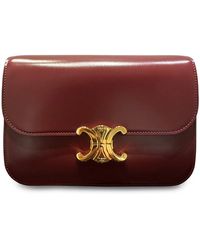 Celine - Triomphe Classique Leather Crossbody Bag Calf Shoulder - Lyst