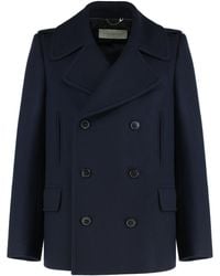 Dries Van Noten - Double-breasted Coat In Wool Mix - Lyst