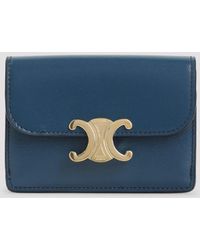 Celine - Mini Calf Leather Card Holder With Flap - Lyst