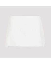 Miu Miu - Linen And Cotton Mini Skirt - Lyst