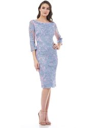 Synthetic Soutache Mesh Sheath Dress 