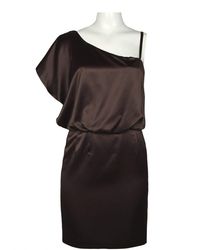 Jessica Simpson Js1r3164 One Shoulder Flutter Sleeve Cocktail Dress - Brown