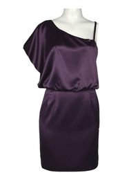 Jessica Simpson Js1r3164 One Shoulder Flutter Sleeve Cocktail Dress - Purple