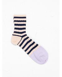 Bellerose Fopky Socks Blue & Lilac Stripe A