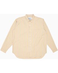 Garbstore Grande V2 Shirt Ecru & Yellow Stripe - Natural