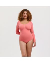 creamy fabrics - Bodysuit Sculpting Shapewear Longsleeve Mit String - Lyst