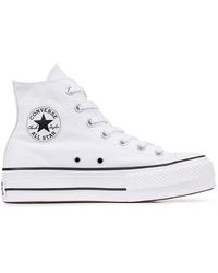 converse rialzate bianche