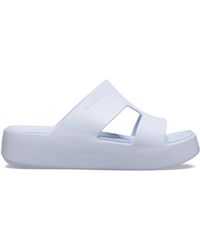 Crocs™ - | damen | getaway platform h-strap | sandalen | blau | 36 - Lyst