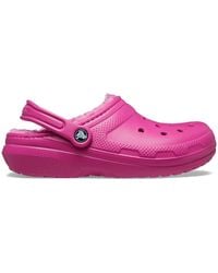 light pink lined crocs