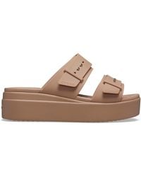 Crocs™ - Brooklyn Buckle; Latte - Lyst