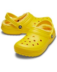Crocs yellow with fur Clearance