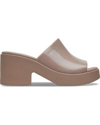 Crocs™ - | damen | brooklyn high shine heel | sandalen | braun | 34 - Lyst