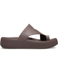 Crocs™ - | damen | getaway platform toe loop | sandalen | neutrals | 33 - Lyst