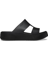 Crocs™ - | damen | getaway platform h-strap | sandalen | schwarz | 34 - Lyst