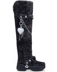 Crocs™ - Classic Unfurgettable Leopard Knee High Boot Bottes Femmes Leopard - Lyst