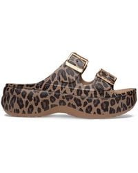Crocs™ - Saturday Platform Leopard Sandal - Lyst