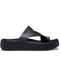Crocs™ - | damen | getaway platform toe loop | sandalen | schwarz | 33 - Lyst