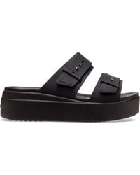 Crocs™ - | damen | brooklyn buckle | sandalen | schwarz | 34 - Lyst