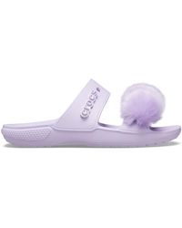 Crocs™ Classic Fur Sure Sandal - Purple