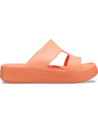 Crocs™ - | damen | getaway platform h-strap | sandalen | orange | 34 - Lyst