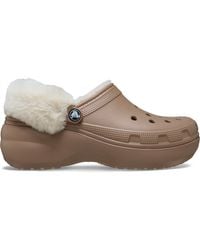 Crocs™ - Classic Platform Fuzz Lined Clog - Lyst