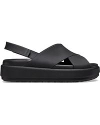 Crocs™ - | damen | brooklyn luxe cross strap | sandalen | schwarz | 34 - Lyst
