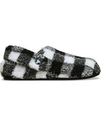 Crocs™ - Classic Buffalo Check Cozzzy Slipper Black/white Size 4 Uk / 5 Uk - Lyst