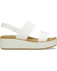 Crocs™ - Brooklyn Low Wedge Matte Wrap Sandal - Lyst