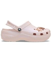 Crocs™ - Classic Platform Iridescent Glitter Embellished Clog - Lyst