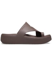 Crocs™ - | damen | getaway platform toe loop | sandalen | neutrals | 36 - Lyst