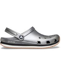 Crocs™ - Crocband Metallic Runner Sabots Carbon - Lyst