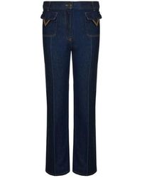 Valentino Denim Crop Jeans - Blue