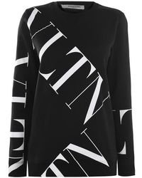 Valentino Vltn Logo Sweatshirt - Black