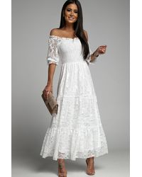 Designer White Lace dresses for Women ...