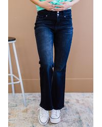 Crystal Wardrobe Kancan Denim Obsession Full Size Run Flare Jeans - Blue