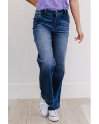 Crystal Wardrobe Kancan Girls Like Me Full Size Run Wide Leg Jeans - Blue